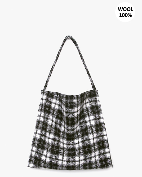 Check Wool Tote Bag Kkami Ain Korean Fashion Kfashion Check Wool Tote Bag